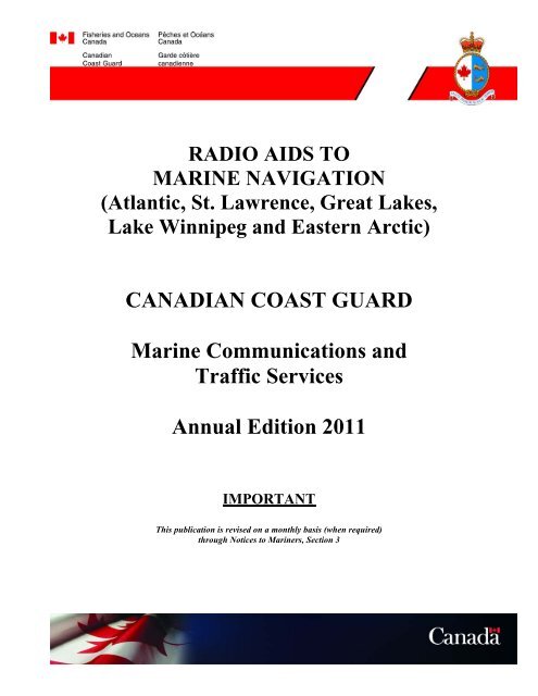 Radio Aids to Marine Navigation - Canadian Coast Guard