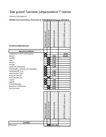 3de graad Toerisme - Sint-Jozefsinstituut Handel en Toerisme