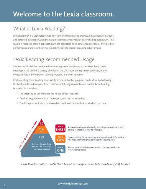 Teacher Training Guide - Lexia Learning
