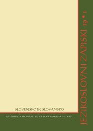 Jezik oslovni zapiski 19 â¢ 1 - ZRC SAZU