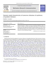 Dynamic modal characteristics of transverse vibrations of cantilevers ...