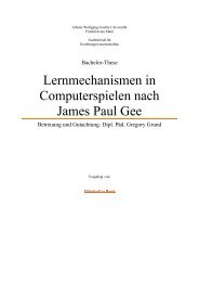 Lernmechanismen in Computerspielen nach James Paul Gee