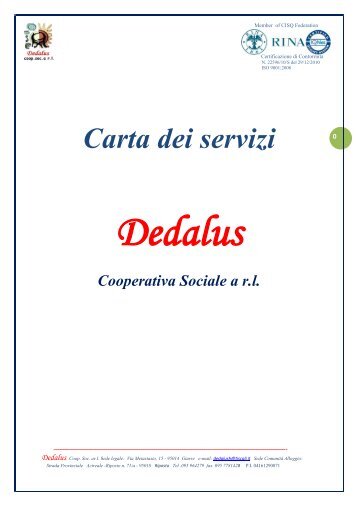 Carta dei servizi - Provincia Regionale di Catania