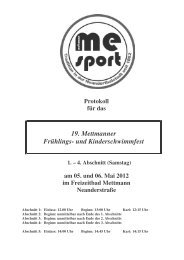 Protokoll Abschnitt 1 - 4 Samstag - ESV Wuppertal Ost