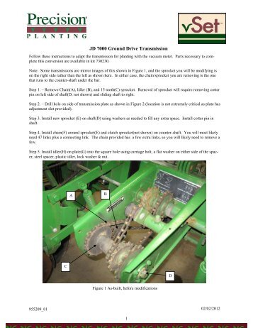 John Deere 7000 Planter Rate Chart