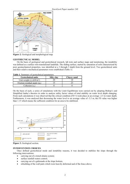 The Stabilization of a Landslide Using Trench Drains ... - Harpo spa