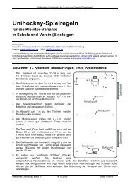 Unihockeyregeln - Schulsport.muc.kobis.de