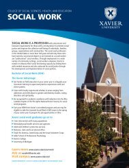 SOCIAL WORK - Xavier University