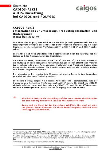 Information über ALKIS - Caigos GmbH