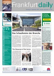 L I V E L I V E Das Schaufenster der Branche - Frankfurt Daily