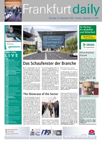 L I V E L I V E Das Schaufenster der Branche - Frankfurt Daily