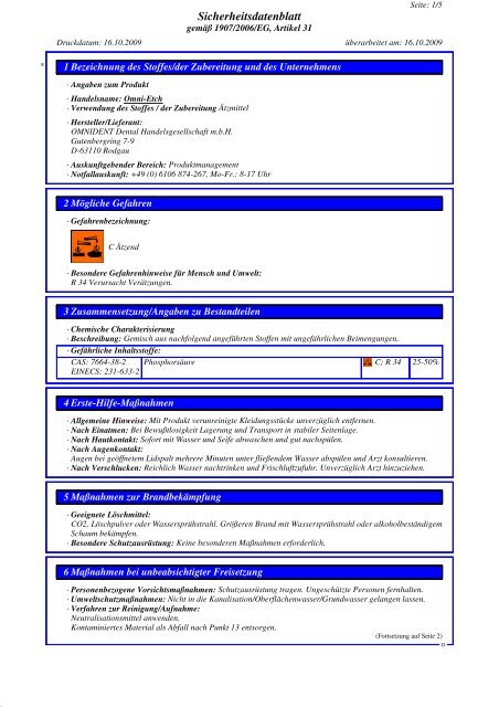 7391706 sicherheitsdatenblatt.pdf - Dentabo.de