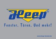 bedienungs- und pflegehinweise - Heep Fenster GmbH