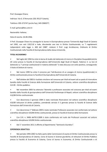 Curriculum Vitae (agg. maggio 2013) - Scienze della Formazione