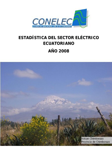 estadÃ­stica del sector elÃ©ctrico ecuatoriano aÃ±o 2008 - CONELEC