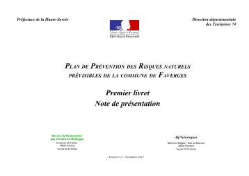 Premier livret Note de prÃ©sentation - Les services de l'Ãtat en Haute ...