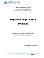Reglamento para la Tesis Doctoral - Facultad de Ciencias