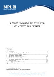 a user's guide to the npl monthly bulletins - National Physical ...