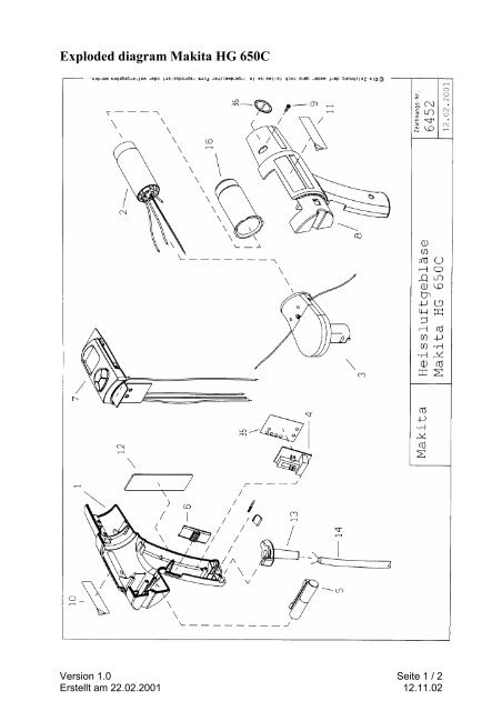 Makita - HG650K - Electric Heat Gun