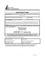 INVITATION TO BID - City of Champaign