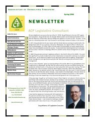 Spring 2006 ACF Newsletter - Association of Consulting Foresters