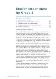 English lesson plans for Grade 5