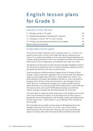 English lesson plans for Grade 5