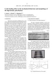 Cyclic loading effect on the mechanical behaviour and morphology ...