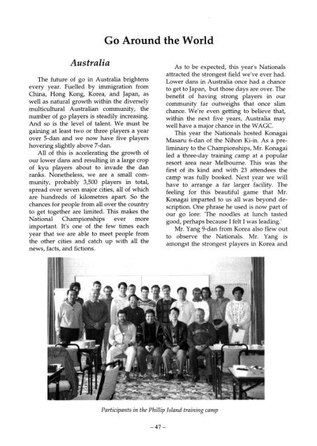 RANKA YEARBOOK 1995 - The International Go Federation