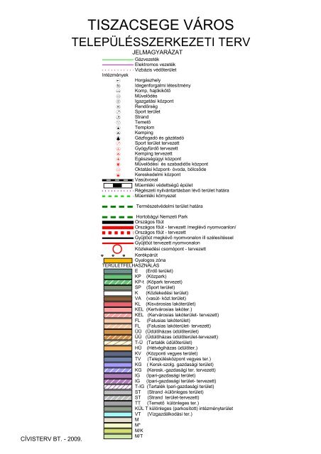 VÃ¡rosrendezÃ©si terv â Tiszacsege 2009 (pdf).