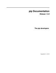 pip Documentation - Read the Docs