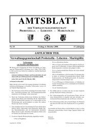 AMTSBLATT - Verwaltungsgemeinschaft Probstzella-Lehesten