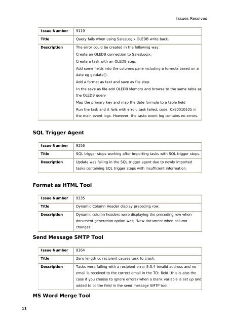 Download Release Notes - Orbis Software Ltd