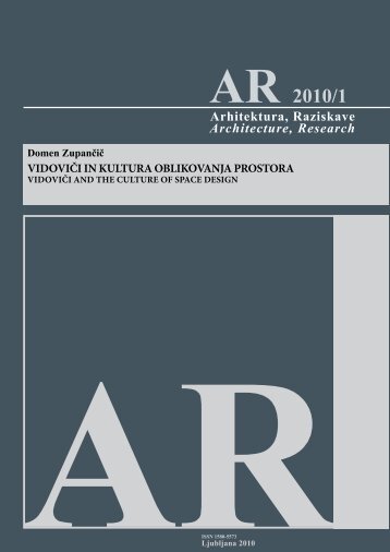 AR 2010/1 - Fakulteta za arhitekturo - Univerza v Ljubljani