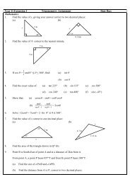 Year 11 Extension 1 Trigonometry Assignment Date Due ...