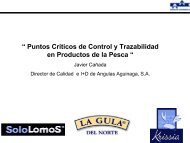 â Puntos CrÃ­ticos de Control y Trazabilidad en Productos de la Pesca â