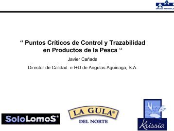 â Puntos CrÃ­ticos de Control y Trazabilidad en Productos de la Pesca â