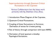 Superconductivity through Quantum Critical Fluctuations in the ...