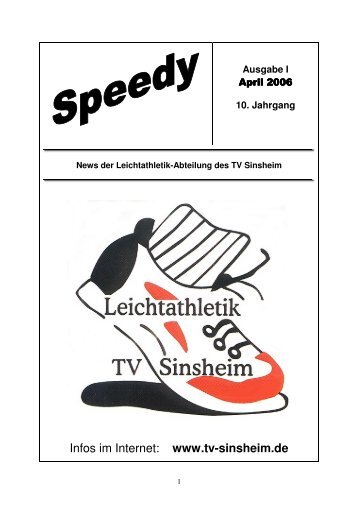 Infos im Internet: www.tv-sinsheim.de