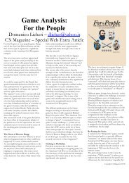 Game Analysis - For the People.pdf - C3i Ops Center