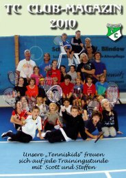 Clubnachrichten 2010 - Tennisclub Grün-Weiß Stadthagen e.V.