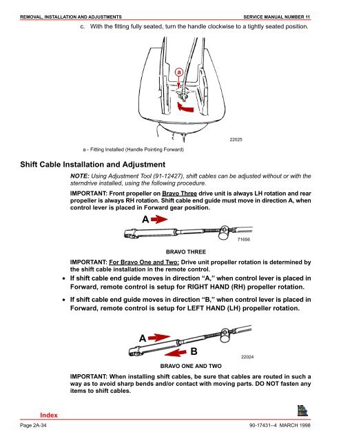 Service Manual Number 11 Removal Installation And Adjustments