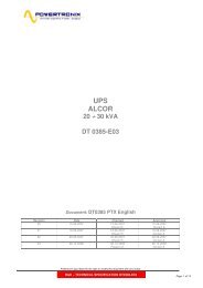 UPS ALCOR 20 ÷ 30 kVA DT 0385-E03 - Tools.Store