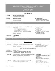 molecular function & imaging symposium: heart failure - University of ...