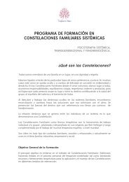 programa de formación en constelaciones familiares sistémicas