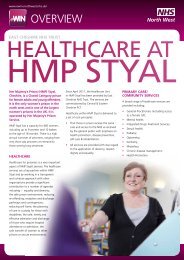 Healthcare at HMP Styal Prison - East Cheshire NHS Trust