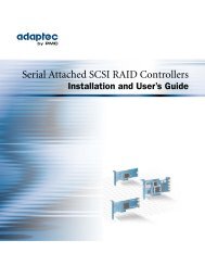 Adaptec RAID Controller Installation and User's Guide