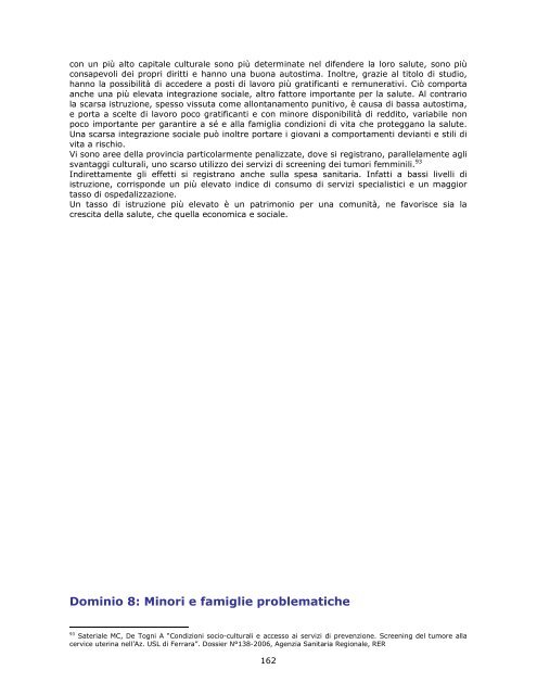Profilo di comunitÃ  - Azienda USL di Ferrara