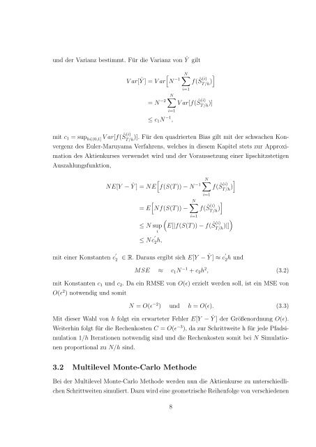 Multilevel Monte-Carlo Simulationsverfahren mit ... - G-CSC Home