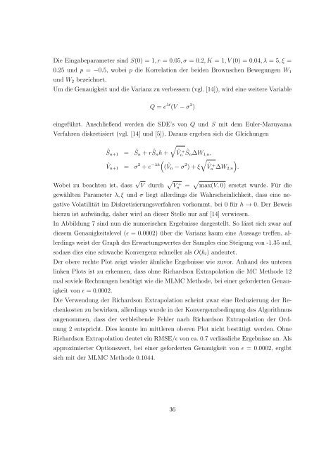 Multilevel Monte-Carlo Simulationsverfahren mit ... - G-CSC Home